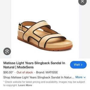 Brand New Never Worn Matisse Light Years Sandals Ladies 8M